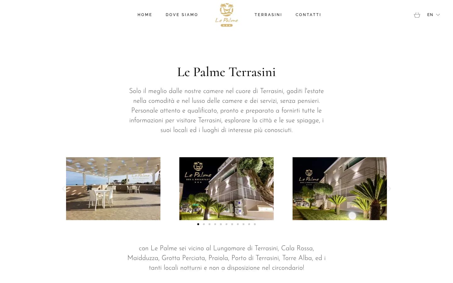 Screenshot B&B Le Palme Terrasini