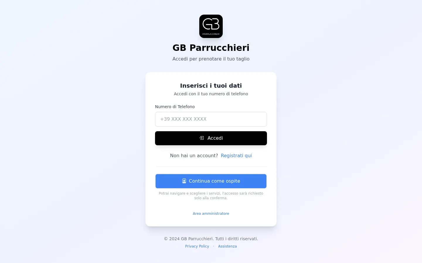 Screenshot BarberApp