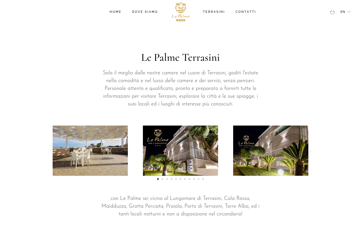Screenshot B&B Le Palme Terrasini