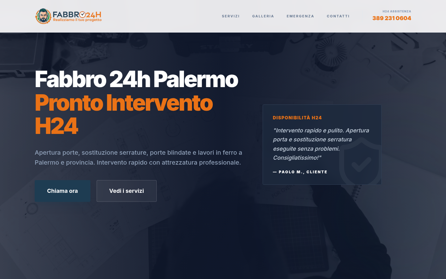 Screenshot Fabbro 24h Palermo